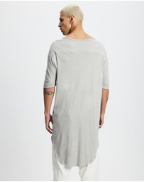 Surrounded By Ghosts - The Muscovite Relaxed Cotton Rib Long Tail T-Shirt
