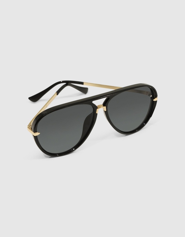 Belle & Bloom - Royal Aviator Sunglasses - Black