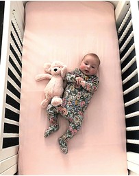SILK MAGNOLIA - Pure Silk Fitted Bassinet and Cot Sheets
