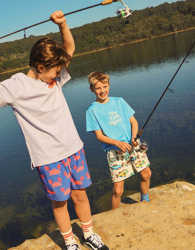Skwosh - Mr Pinchy Boys Eco Swim Shorts in Blue