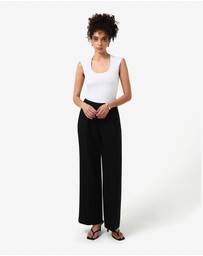 Forcast - Soho Rounded Square Neck Top