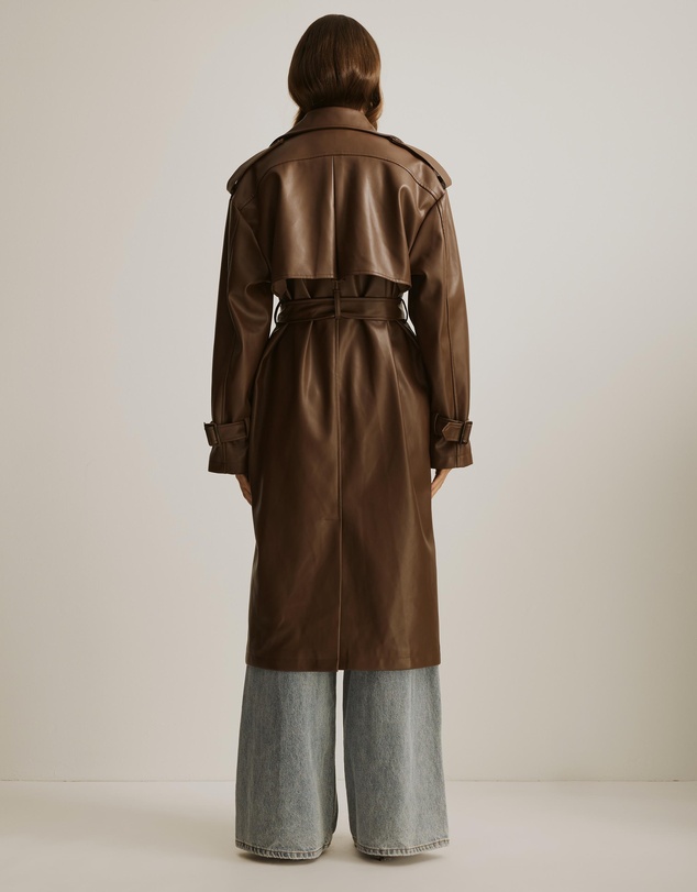 Atmos&Here - Mila PU Trench Coat