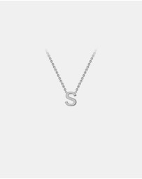 Zoe Olivia - 9K White Gold Initial S Necklace