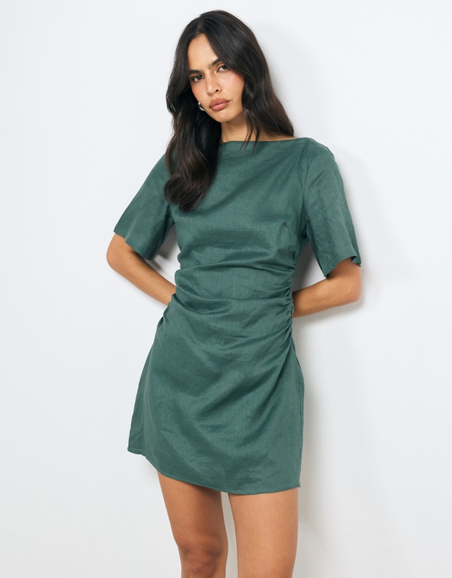AERE - Arlie Linen Mini Dress