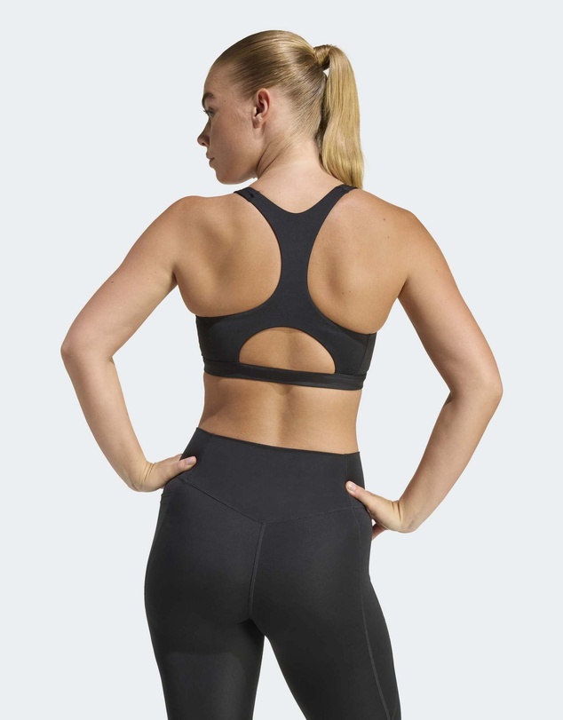 adidas Performance - Optime Essentials Workout Zip-Front Medium Support Bra Womens