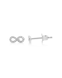 Michael Hill - Mini Infinity Earrings with Diamonds in Sterling Silver