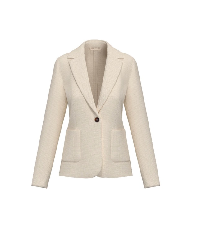 Emme | Max Mara Group - Wool White Textured Blazer