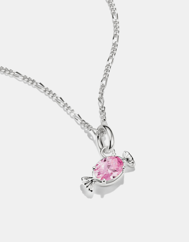 THOMAS SABO - Silver-Plated Candy Charm with Pink Zirconia