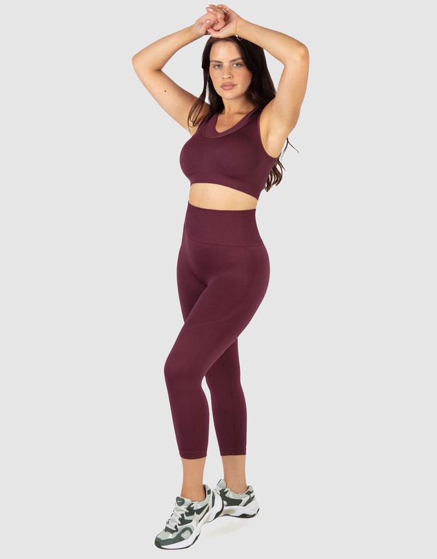 B Free Intimate Apparel - Double Racer Seamless Padded Sports Bra (B-C-D-DD-E-F-G-H) Cup