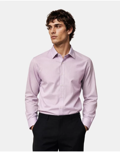 Henry Bucks - HENRY SARTORIAL Cotton Shirt PINK