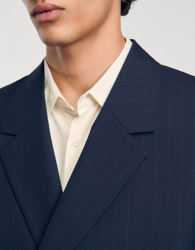 Sandro - Croisee Rayure Suit Jacket