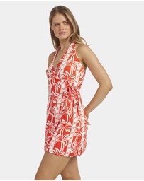 Billabong - Womens Row Of Palms Halter Wrap Mini Dress