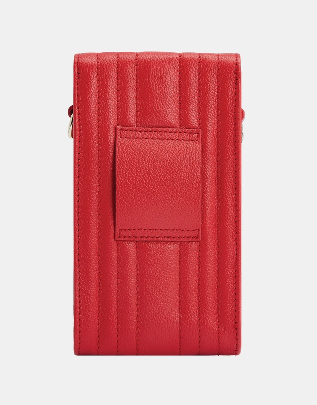 Wolf - Wolf Mimi Phone Case with Wristlet & Lanyard Red