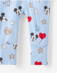 Cotton On Kids - Disney Mickey Mouse Long Sleeve Zip Romper