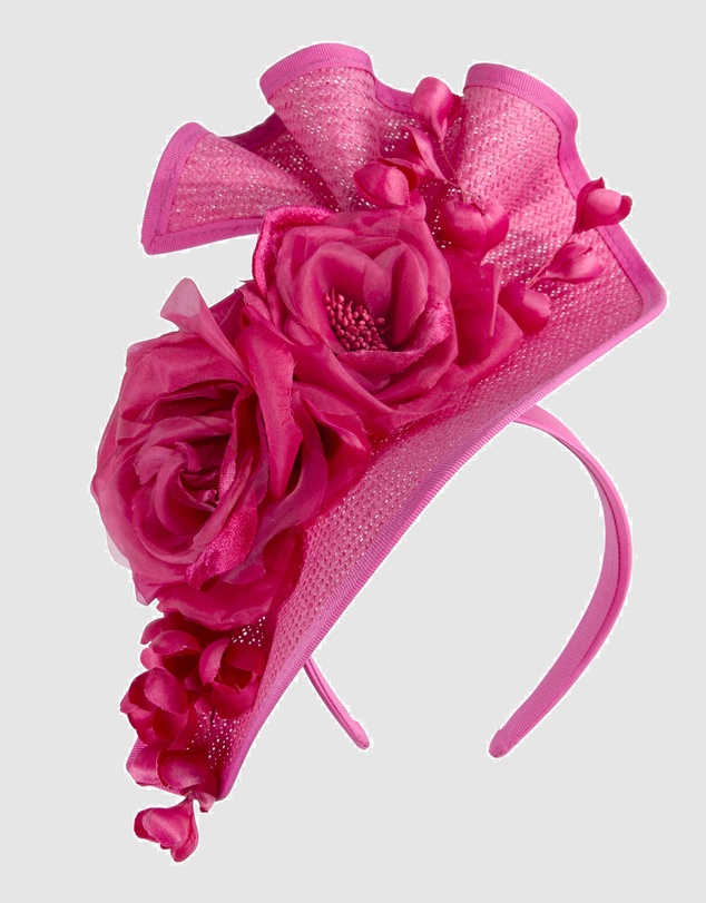 Fillies Collection - Bespoke Sculpted Fuchsia Racing Fascinator