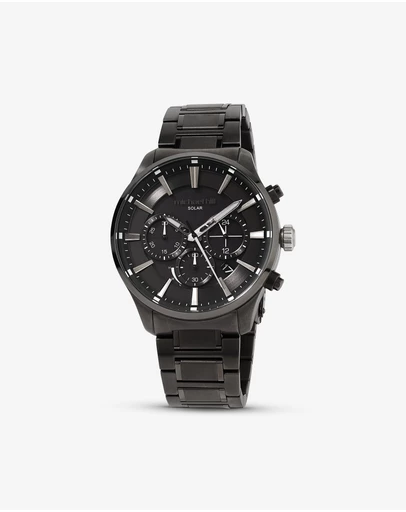 Michael Hill - Solar Powered Men's Watch Black Tone Stainless Steel
