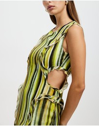 Third Form - Stroke Frill Maxi Tank Dress