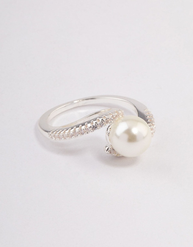 Lovisa - Silver Plated Wrapped Pearl Ring