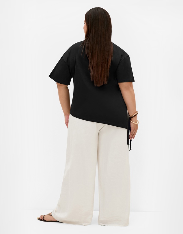 City Chic - Zanzibar Asymmetrical Side Tie Tee