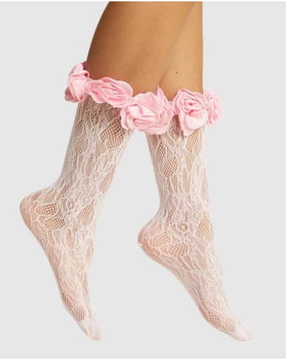 High Heel Jungle - Lace Ring A Rosie Socks