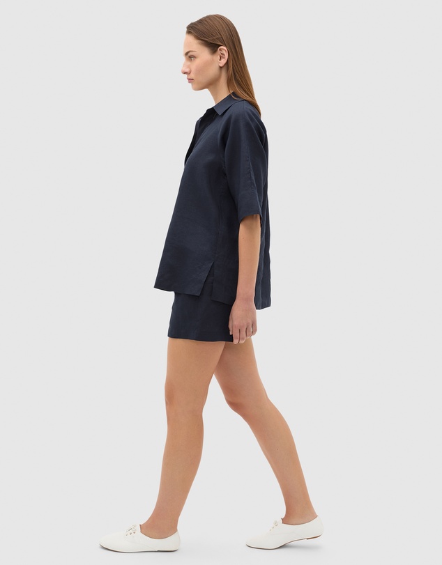 Seed Heritage - Core Linen Half Placket Popover