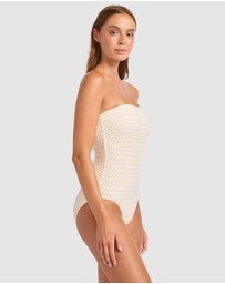 Seafolly - Mesh Effect DD Bandeau One Piece Swimsuit