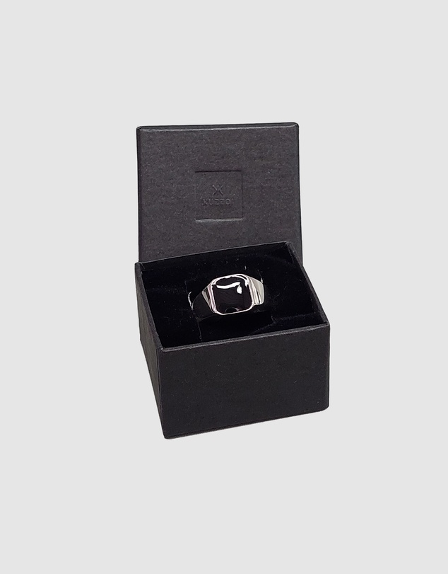 Kuzzoi - ICONIC EXCLUSIVE - Enamel Signet Ring in 925 Sterling Silver