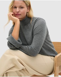 Seed Heritage - Fine Merino Mock Neck Knit