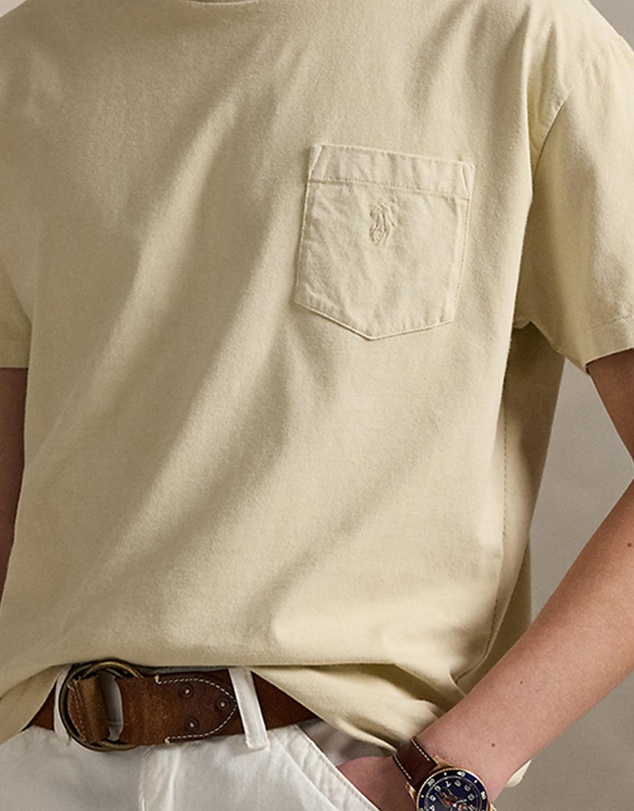 Polo Ralph Lauren - Custom Slim Mineral-Dyed Pocket T-Shirt