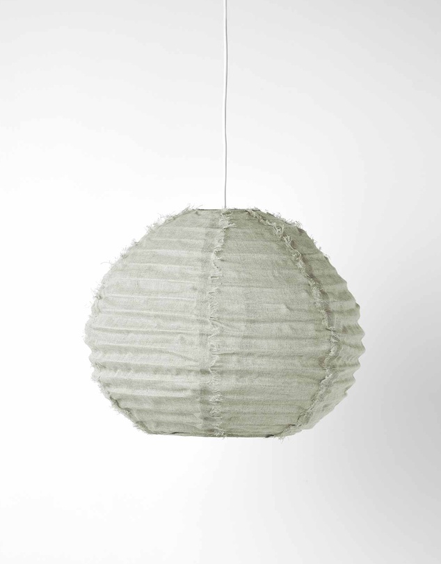 Aura Home - Cloud Fringed Linen Ball Pendant Shade