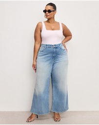 Good American - Good Skate Wide Cropped Jeans