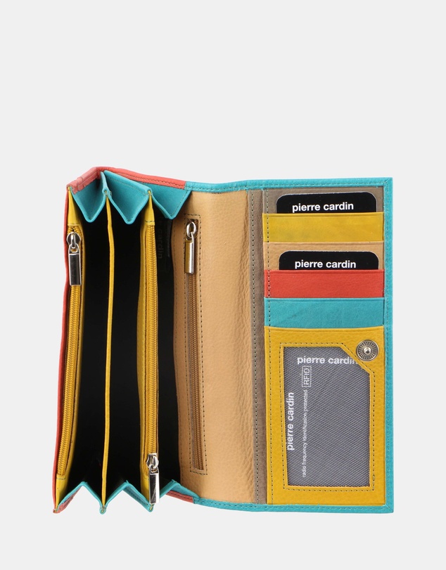 Pierre Cardin - Pierre Cardin Multi Colour Leather Ladies Wallet