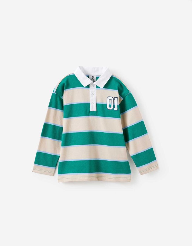 Cotton On Kids - Rugby Polo Long Sleeve