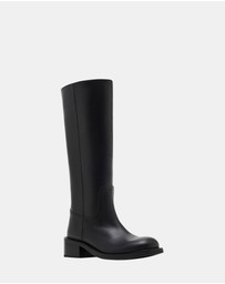 Steve Madden - Riggs Black Leather Boots