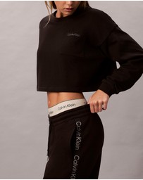 Calvin Klein - Cotton Logo LS Crop Top