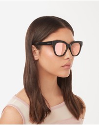 Hawkers Co - Hawkers - Audrey raw - polarized black rose gold  Sunglasses for Men and Women Polarized