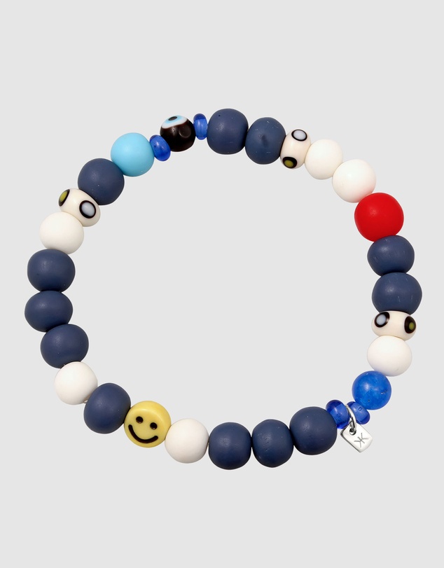 Kuzzoi - ICONIC EXCLUSIVE - Mixed Bead Bracelet with Evil Eye and Smiling Face