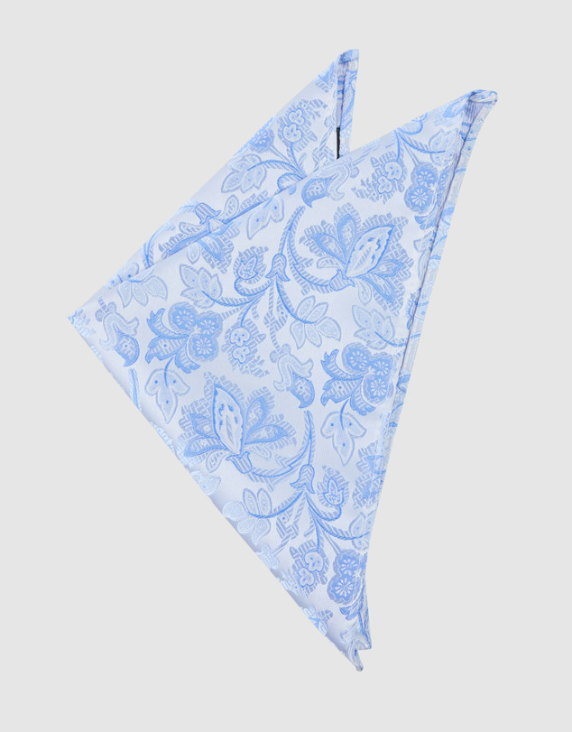 yd. - Elba Floral Pocket Square