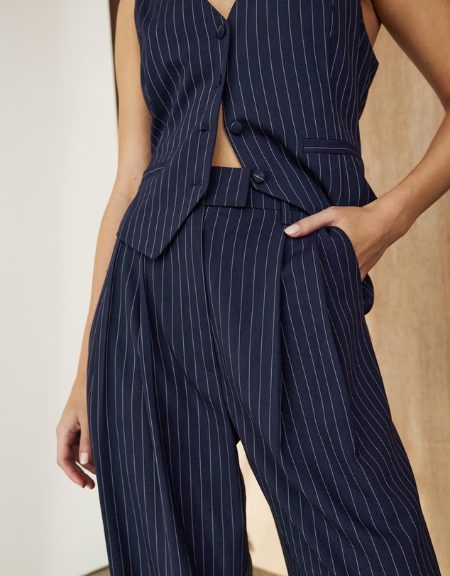 Atmos&Here - Bonnie Pleated Wide Leg Pants