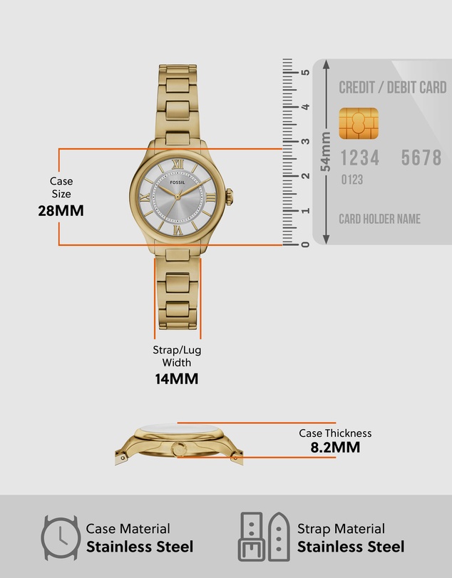 Fossil - Gilmore Gold Tone Analogue Watch