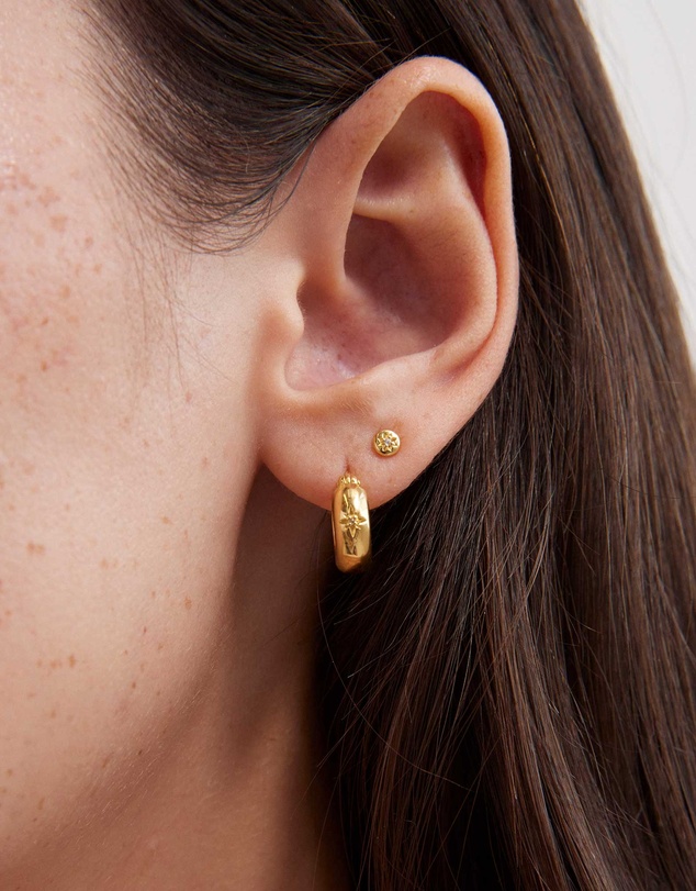 Kirstin Ash - Guiding Star Etched Hoops