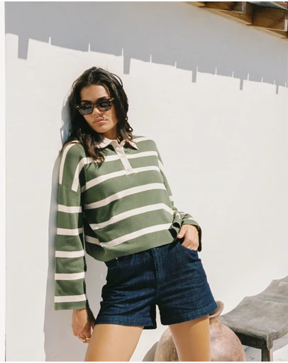 Rhythm - Rugby Polo Knit Sweater