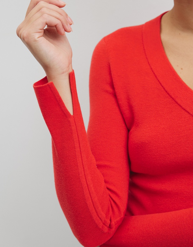 Country Road - Wool Silk V-neck Neck