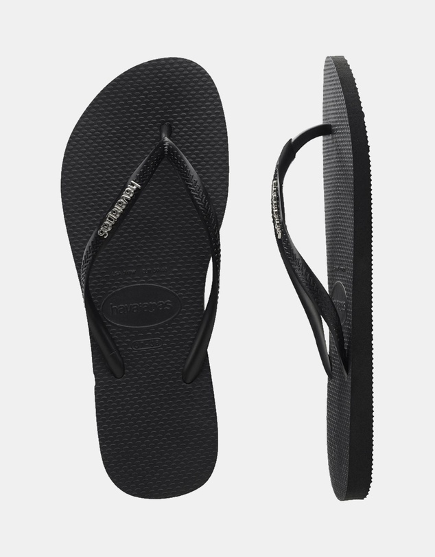 Havaianas - Slim Metal Logo Thongs - Women's