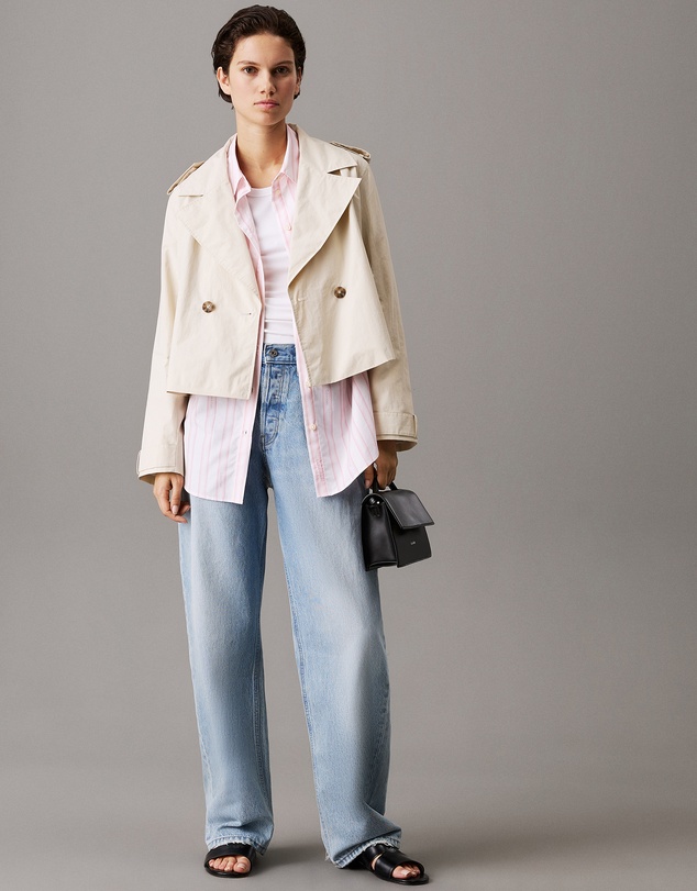 Calvin Klein - Loose Cropped Trench Jacket