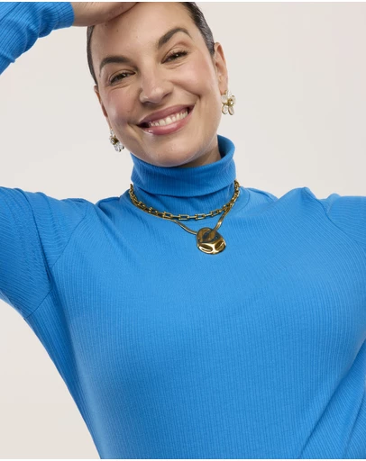 Obus - Traveller Rib Roll Neck Top