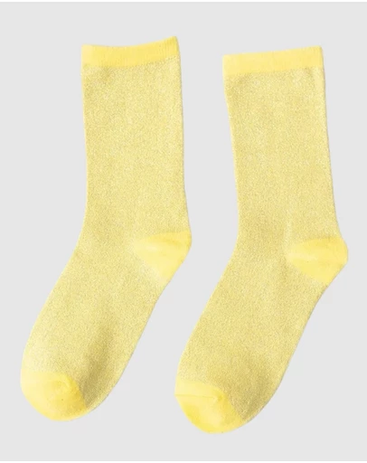 High Heel Jungle - Lurex Trouser Sock - Yellow