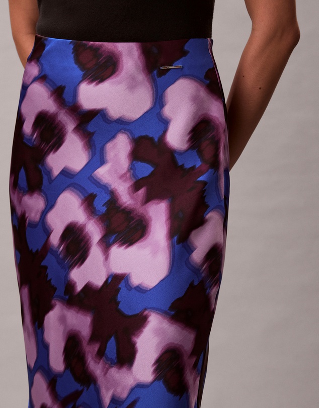 Calvin Klein - Printed Midi Slip Skirt
