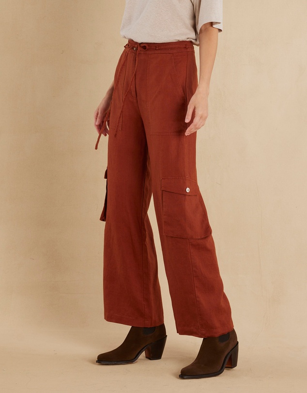 Amelius - Ciel Linen Cargo Pant
