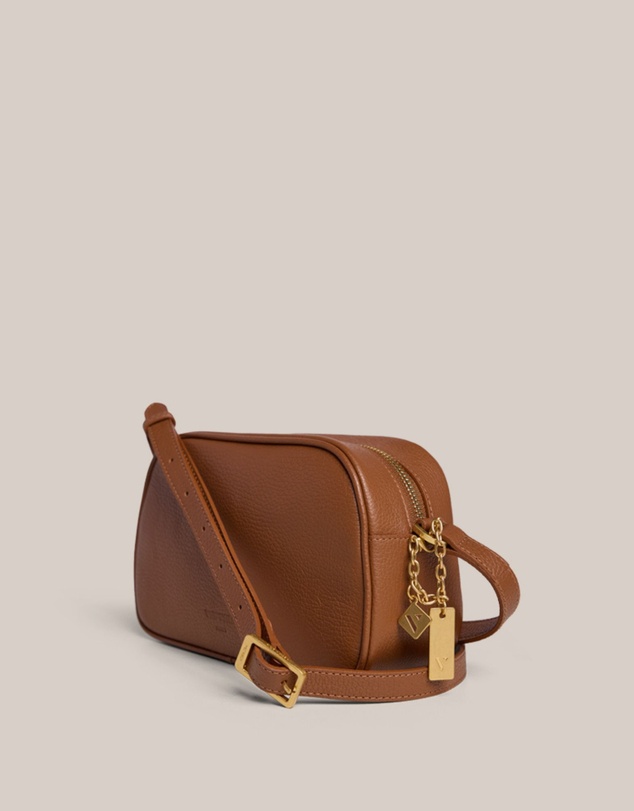 VESTIRSI - Vera Cognac Camera Crossbody Bag